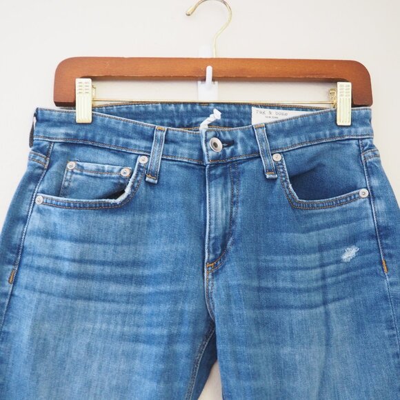 * Rag & Bone Dre Low-RIse Slim Boyfriend Distressed Hermosa Jeans sz 25 - Picture 4 of 7